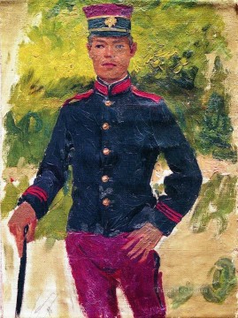 若い兵士のパリ風イリヤ・レーピン Oil Paintings